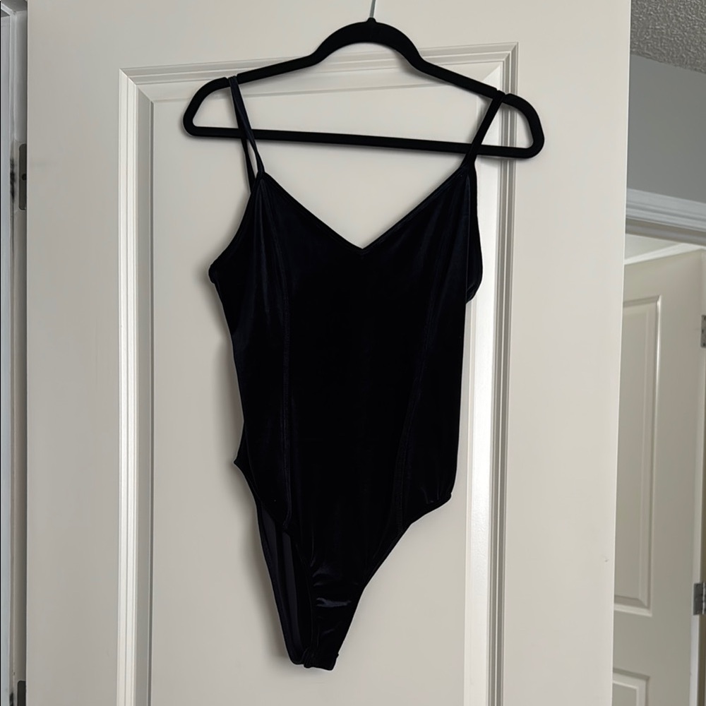 Elegant velvet blue Women's Bodysuit